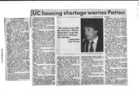 UC housing shortage worries Patton