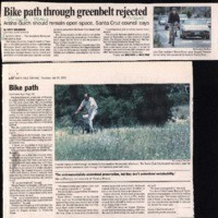 Bike path through greenbelt rejected