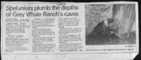 Spelunkers plumb the depths of Grey Whale Ranch's caves