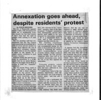 Annexation goes ahead, despite residents' protest