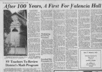 After 100 Years, a First for Valencia Hall