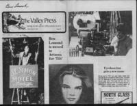 This turn-of-the-century store in Ben Lomond proved the driest vantage point to observe the 1901 flood...September 25, 1977. Santa Cruz Sentinel (?); Ben Lomond is moved to Arizona for Tilt, Brooke Shields-12-year-old movie star