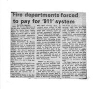 Fire departments forced to pay for '911' system