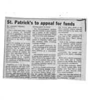 St. Patrick's to appeal for funds