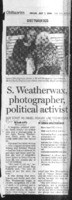 S. Weatherwax, photogrpaher, political activist