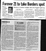 Forever 21 to take Borders spot