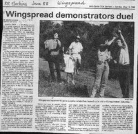 Wingspread demonstrators duel