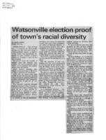 Watsonville election proof of town's racial diversity