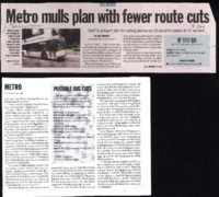 Metro mulls plan with fewer route cuts