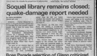 Soquel library remains closed quake-damage report needed