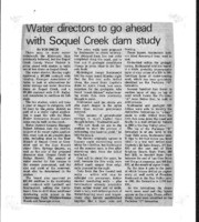 Water directors to go ahead with Soquel Creek Dam study