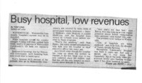 Busy hospital, low revenues