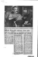 Mick Routh views the job of mayor as a labor of love