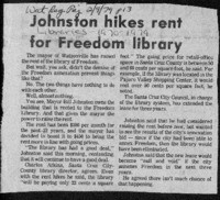 Johnston hikes rent for Freedom library