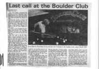 Last call at the Boulder Club