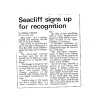 Seacliff signs up for recognition
