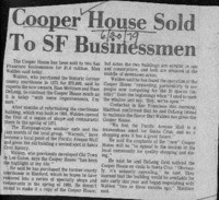 Cooper House sold to SF businessmen