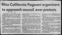 Miss California pageant organizers to approach council over protests