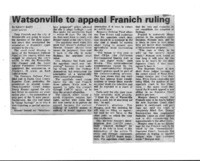 Watsonville to appeal Franich ruling