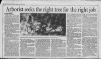 Arborist seeks the right tree for the right job
