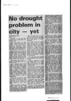 No drought problem in city - yet
