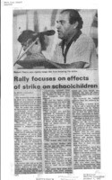 Rally focuses on effects of strike on schoolchildren