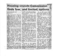 Housing crunch: Commission finds few, and limited, options