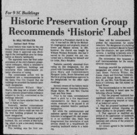 Historic preservation group recommends 'historic' label