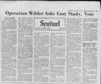 Operation Wilder Asks Cost Study, Vote