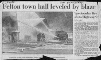 Felton town hall leveled by blaze