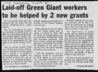 Laid-off Green Giant workers to be helped by 2 new grants