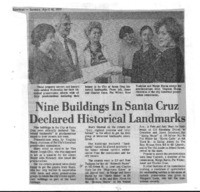 Nine Buildings In Santa Cruz Declared Historical Landmarks