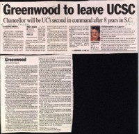 Greenwood to leave UCSC