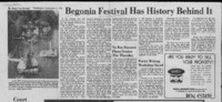 Begonia Festival Has History Behind It