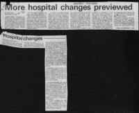 More hospital changes previewed