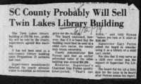 SC County Probably Will Sell Twin Lakes Library Building