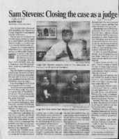 Sam Stevens: Closing the case as a judge