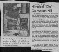 Historical "Dig" on Mission Hill