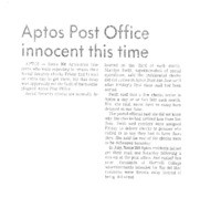 Aptos Post Office innocent this time