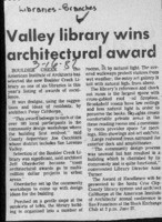 Valley library wins architectural award