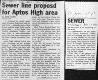 Sewer line proposed for Aptos High area