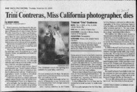 Trini Contreras, Miss California photographer, dies