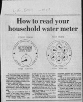 How to read your household water meter