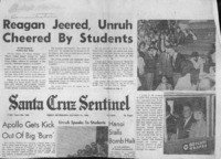 Reagan Jeered, Unruh Cheered By Students