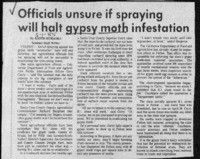 Officials unsure if spraying will halt gypsy moth infestation
