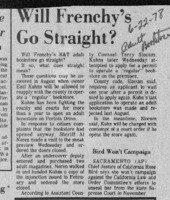 Will Frenchy's go straight?