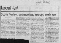 Scott's Valley, archaeology groups settle suit