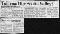 Toll road for Scotts Valley?