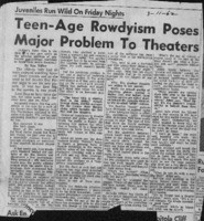 Teen-Age Rowdyism Poses Major Problem To Theaters