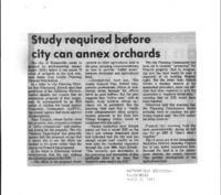 Study required before city can annex orchards